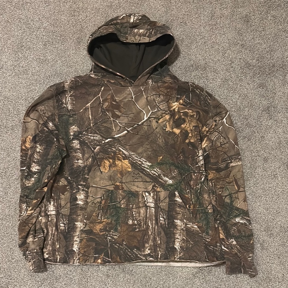 Realtree Camouflage Hoodie with Brown and Green
